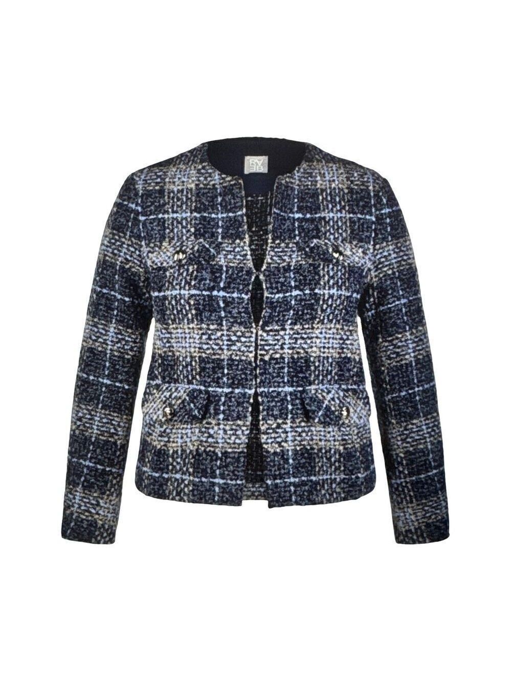 RABE TWEED CHECKED PATTERN JACKET.